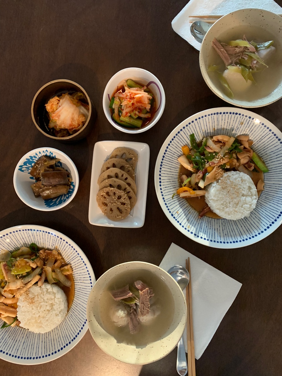 오징어덮밥+소고기무국